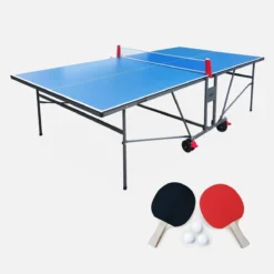 sweeek Tavolo da ping pong per interni piegabile con 2 racchette e 3 palline, 274cm