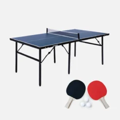 sweeek Tavolo da ping pong per interni con 2 racchette e 3 palline, 180cm