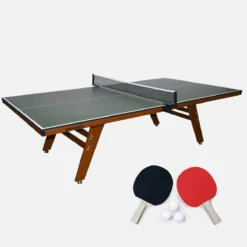 sweeek Tavolo da ping pong per interni deluxe con 2 racchette e 3 palline, 274cm