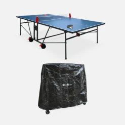 sweeek Tavolo da ping pong per interni 274cm con 2 racchette e 3 palline + custodia in PVC