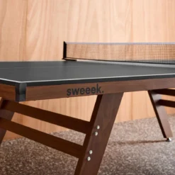 Tavolo da ping pong per interni deluxe con 2 racchette e 3 palline, 274cm