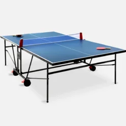 sweeek Tavolo da ping pong pieghevole da interno con 4 racchette e 6 palline, 274cm