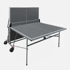 Tavolo da ping pong pieghevole da interno con 4 racchette e 6 palline, 274cm