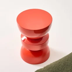 Tavolo d'appoggio in metallo effetto glassy, 44,5cm