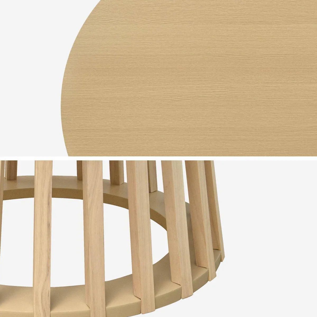 sweeek Tavolo da pranzo effetto legno, 4 posti a sedere
