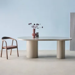sweeek Tavolo da pranzo in legno d'hevea 8 posti, 210cm