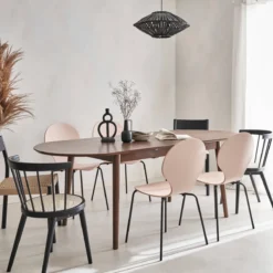 sweeek Tavolo da pranzo ovale allungabile da 6 a 8 posti