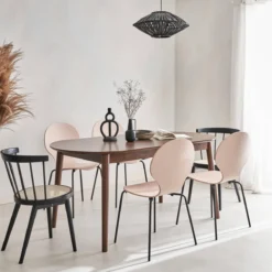 sweeek Tavolo da pranzo ovale allungabile da 6 a 8 posti