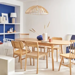 Tavolo da pranzo ovale allungabile da 6 a 8 posti