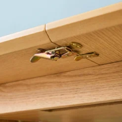 Tavolo da pranzo ovale allungabile in legno di hevea e impiallacciatura di rovere 6-8 posti