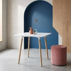 sweeek Tavolo da pranzo quadrato scandinavo in legno 2 posti