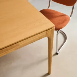 sweeek Tavolo da pranzo rettangolare in legno di hevea di 6 posti