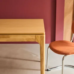 sweeek Tavolo da pranzo rettangolare in legno di hevea di 6 posti