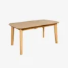 sweeek Tavolo da pranzo rettangolare allungabile 160 - 210 cm, rivestito in rovere e metallo