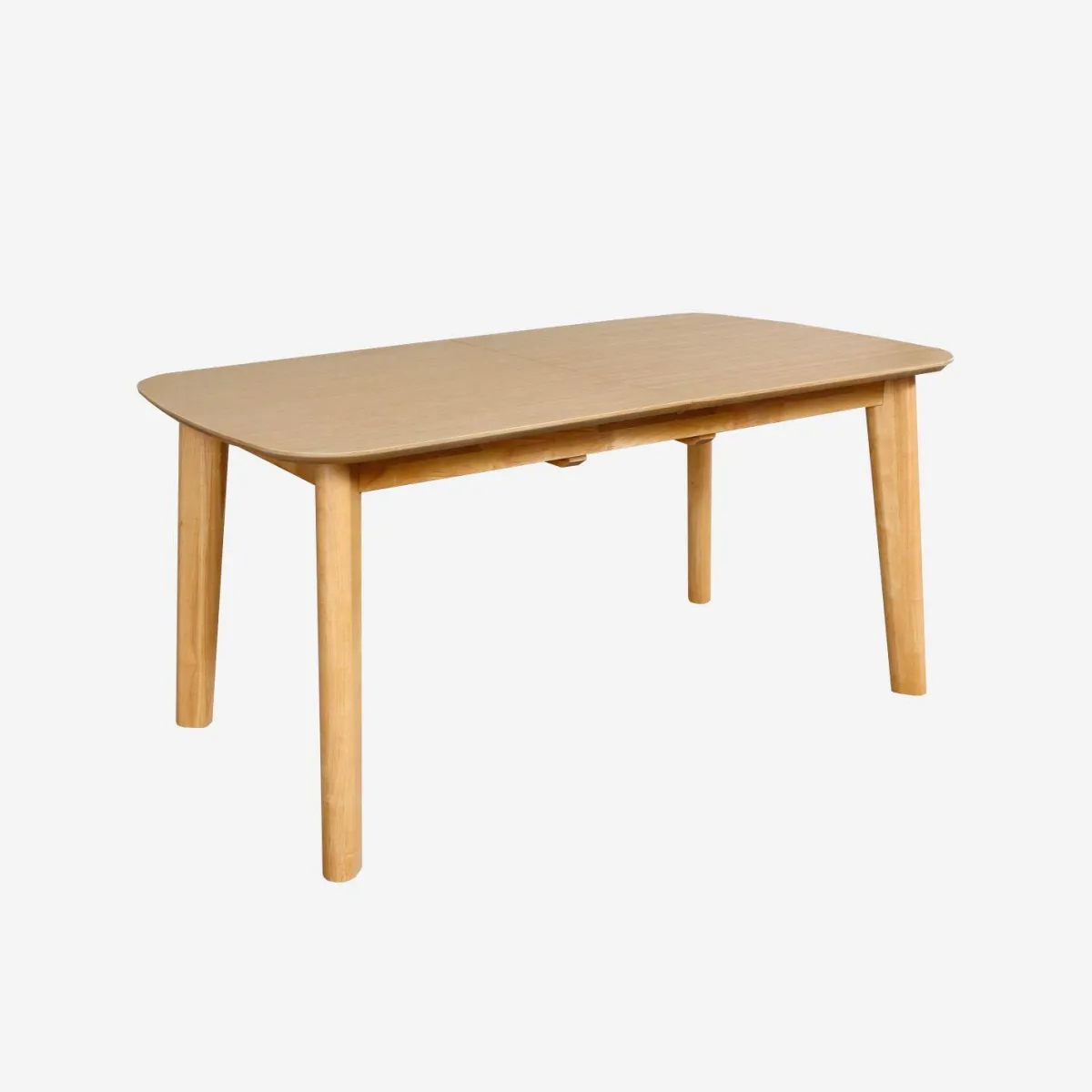 sweeek Tavolo da pranzo rettangolare allungabile 160 - 210 cm, rivestito in rovere e metallo