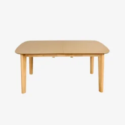 sweeek Tavolo da pranzo rettangolare allungabile 160 - 210 cm, rivestito in rovere e metallo