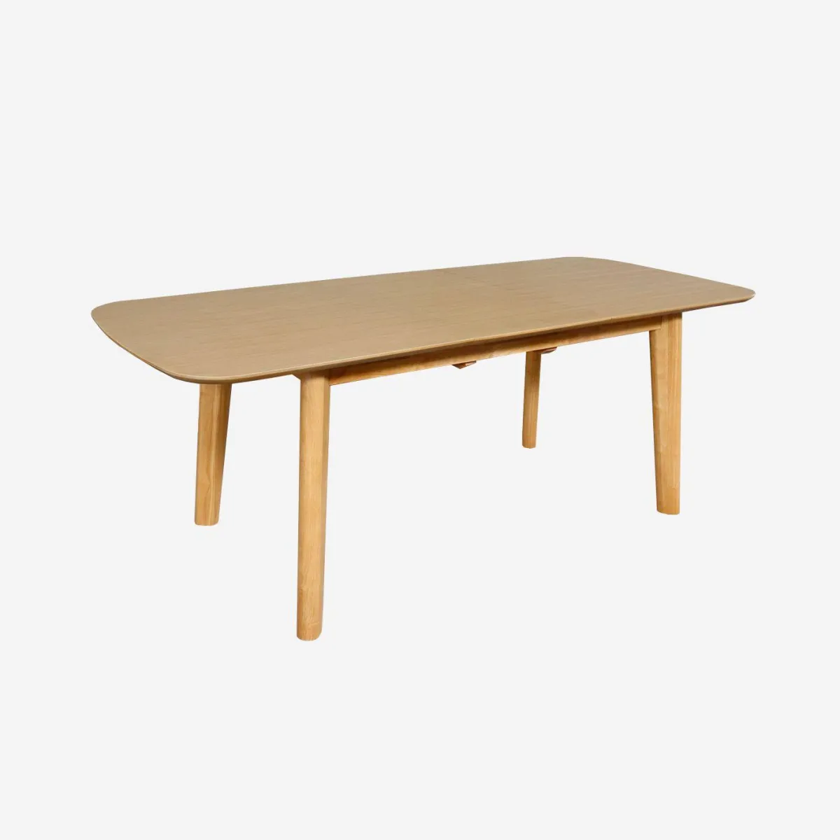 sweeek Tavolo da pranzo rettangolare allungabile 160 - 210 cm, rivestito in rovere e metallo