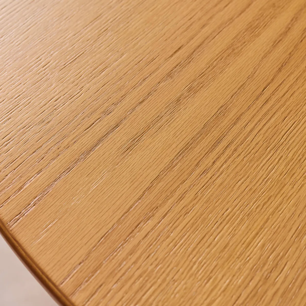 sweeek Tavolo da pranzo rotondo legno di hevea e impiallacciatura di quercia 4 posti