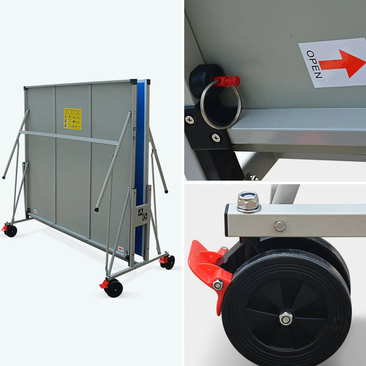 sweeek Tavolo ping pong per esterni pieghevole con 2 racchette e 3 palline + copertura in PVC