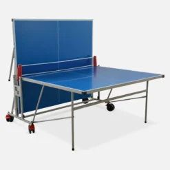sweeek Tavolo ping pong per esterni pieghevole con 2 racchette e 3 palline + copertura in PVC