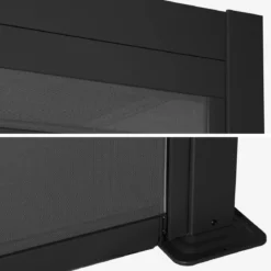 Tenda laterale avvolgibile alluminio e textilene per pergola, 4m