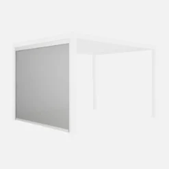 Tenda laterale avvolgibile alluminio e textilene per pergola, 3m