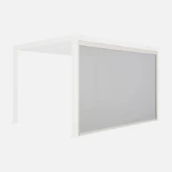 Tenda laterale avvolgibile alluminio e textilene per pergola, 4m