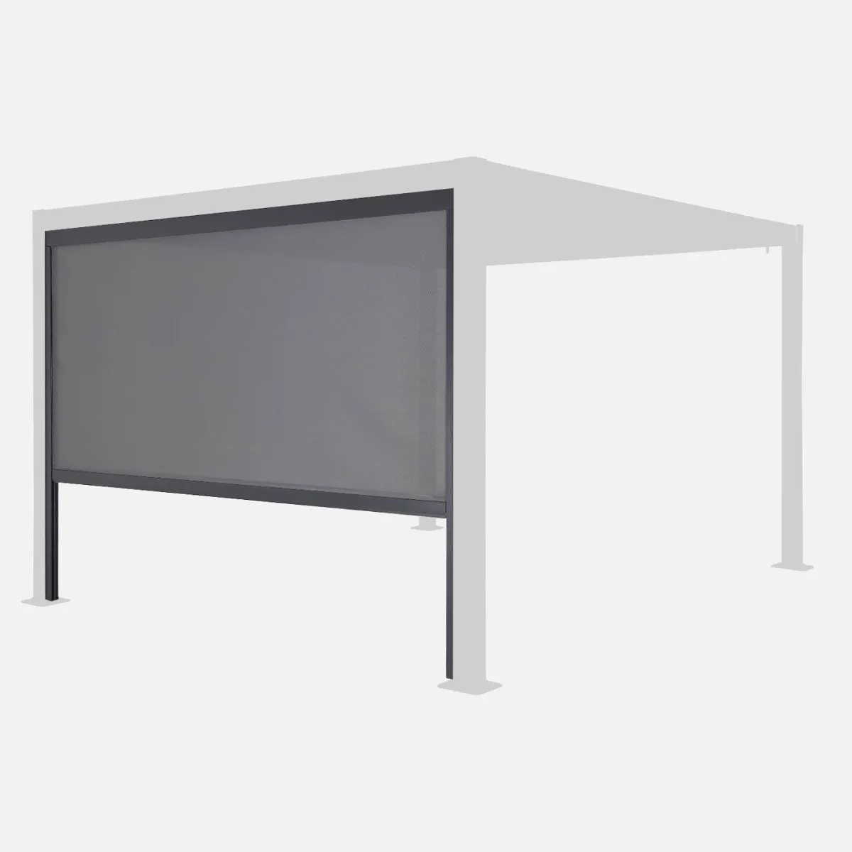 sweeek Tenda laterale avvolgibile alluminio e textilene per pergola, 3m