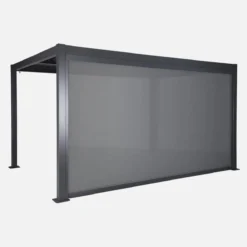 sweeek Tenda laterale avvolgibile alluminio e textilene per pergola, 4m