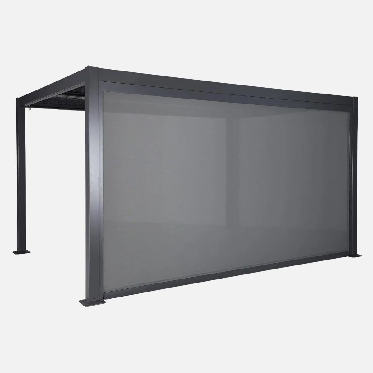 sweeek Tenda laterale avvolgibile alluminio e textilene per pergola, 4m