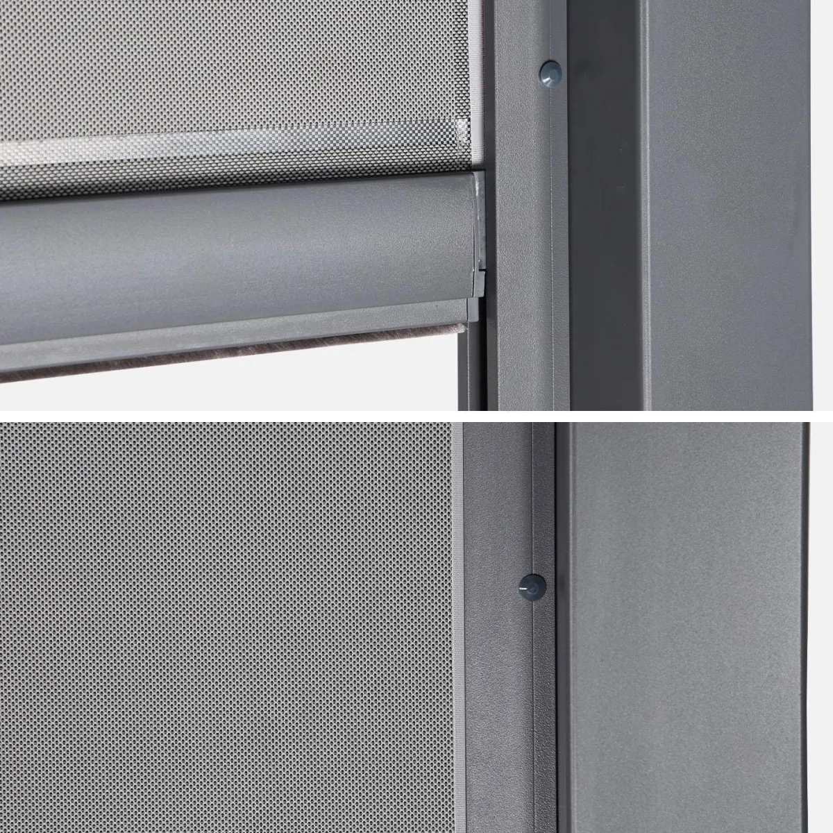 sweeek Tenda laterale avvolgibile alluminio e textilene per pergola, 4m