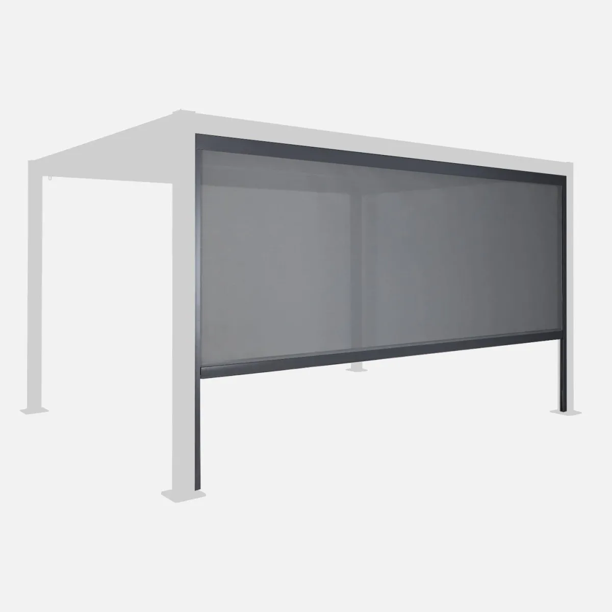 sweeek Tenda laterale avvolgibile alluminio e textilene per pergola, 4m
