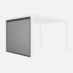 sweeek Tenda laterale avvolgibile alluminio e textilene per pergola, 3m