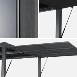 sweeek Tenda laterale retrattile in alluminio e textilene per pergola bioclimatica, 3m