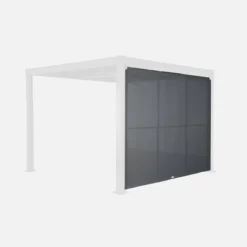 sweeek Tenda laterale retrattile in alluminio e textilene per pergola bioclimatica, 3m