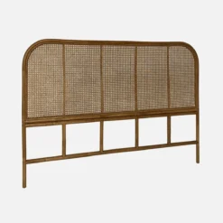 sweeek Testata in rattan scuro e canna da zucchero