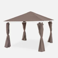 sweeek Tettoia + tende per pergolato Elusa 3x3m