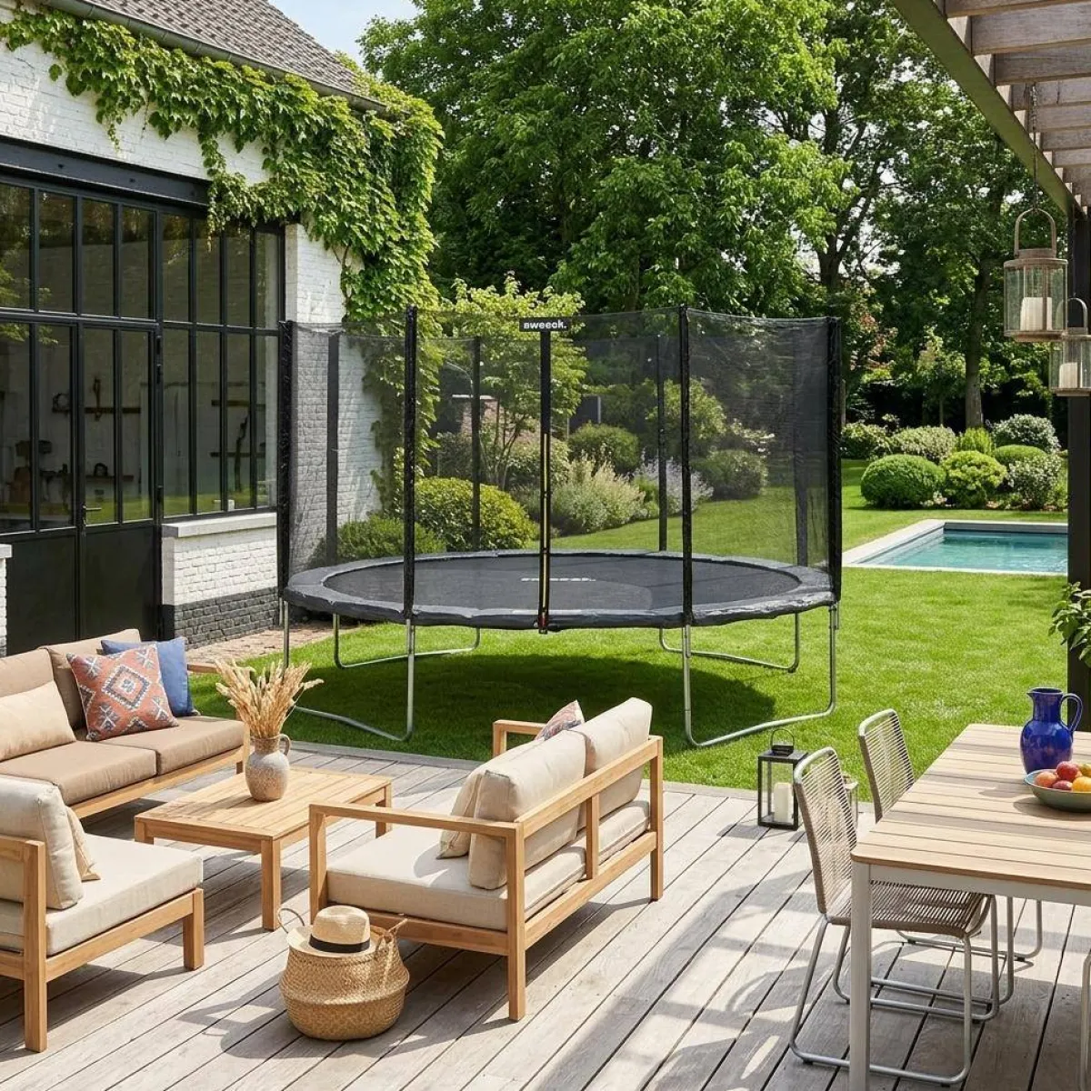 sweeek Trampolino 430cm rete di protezione