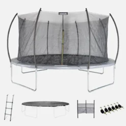 sweeek Trampolino retondo 490cm rete interna con pacchetto accessori