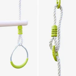 sweeek Trapezio in legno con anelli metallici per il cavalletto