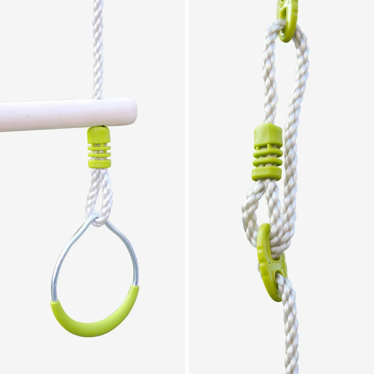 sweeek Trapezio in legno con anelli metallici per il cavalletto