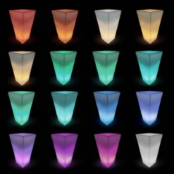 sweeek Vaso luminoso LED colore bianco con batteria ricaricabile