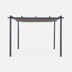 3x3m Pergola, alluminio, copertura scorrevole