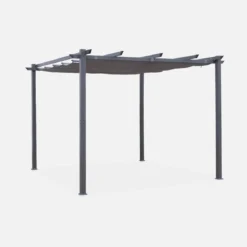 3x3m Pergola, alluminio, copertura scorrevole