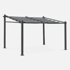 3x4m Pergola in alluminio con copertura scorrevole