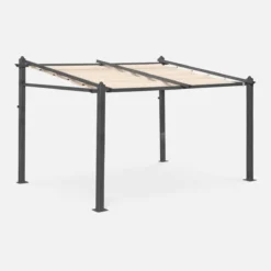 sweeek 3x4m Pergola in alluminio con copertura scorrevole
