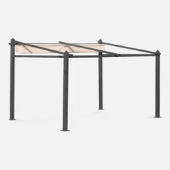 sweeek 3x4m Pergola in alluminio con copertura scorrevole